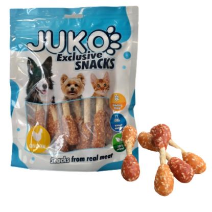 Obrázek JUKO Snacks Chicken & Duck with Rice dumbbell 250 g
