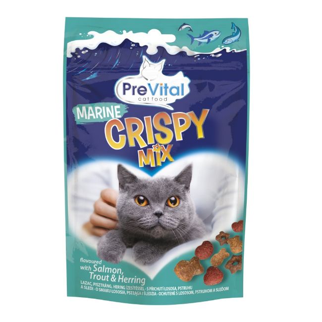 PreVital Snack Crispy rybí mix 60 g  PRODEJ PO BALENÍ (8 ks)
