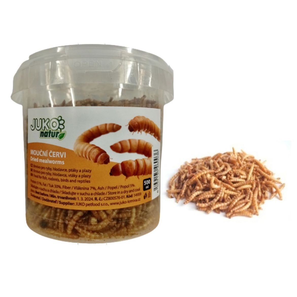 Obrázek z Mouční červi JUKO, dóza 500 ml ( 80g ) 