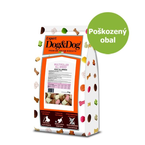 Dog & Dog Expert Multiroller plněné válečky 15 kg, pamlsek pro psy, sušenkový pamlsek, odměna