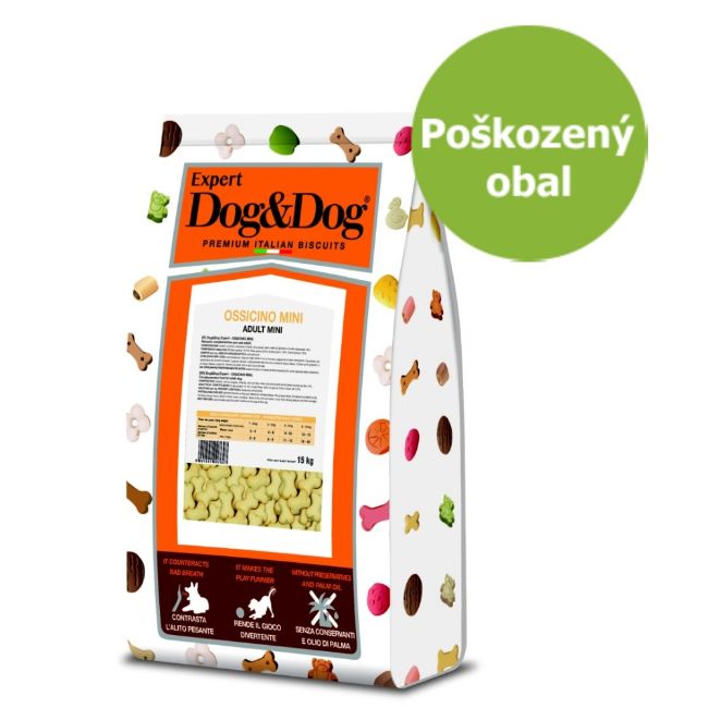 Dog & Dog Expert mini kostičky 15 kg, pamlsek pro psy, sušenkový pamlsek, odměna