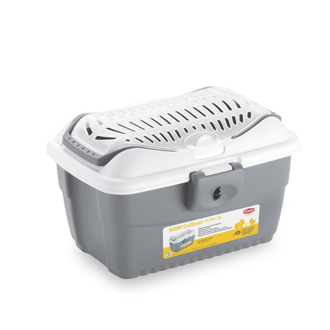 Gulliver, přepravka, pro hlodavce, k přenášení malých zvířat, zakrslý králík, morče, myš, šedá