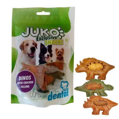 Obrázek Dinos with chicken filling JUKO Snacks 4 ks (124 g)