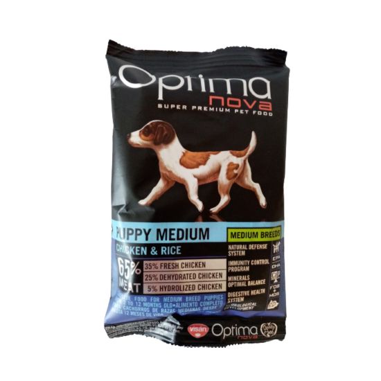 Obrázek z Vzorek OPTIMAnova Dog Puppy Medium Chicken & Rice 100 g 