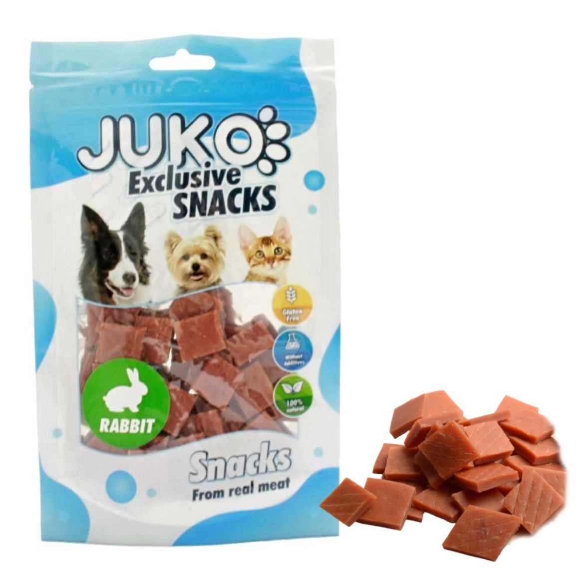 Obrázek z Rabbit big bites 3 x 2 cm JUKO Snacks 70 g 