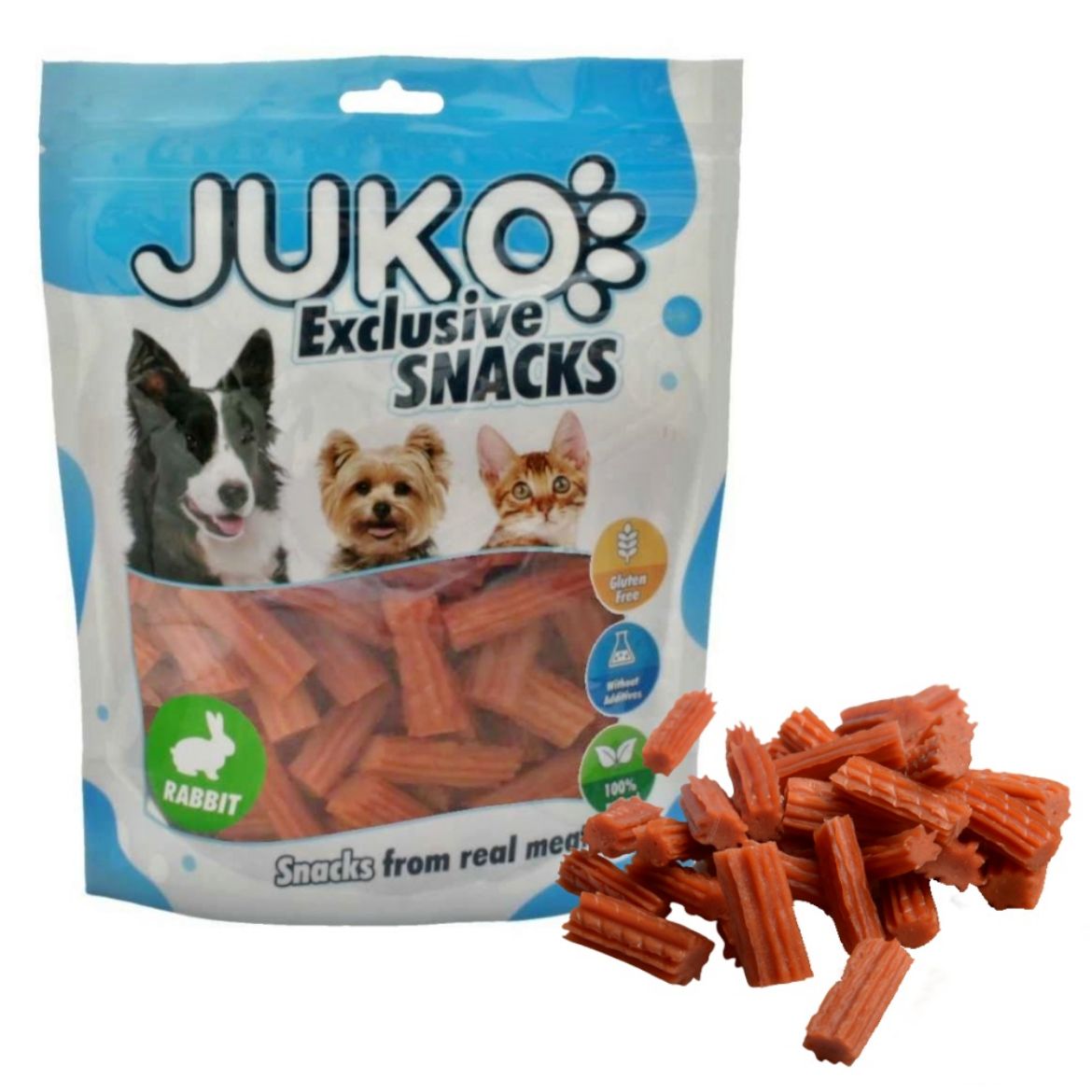 Obrázek z Rabbit Spiral Stick JUKO Snacks 2 cm (250 g) 