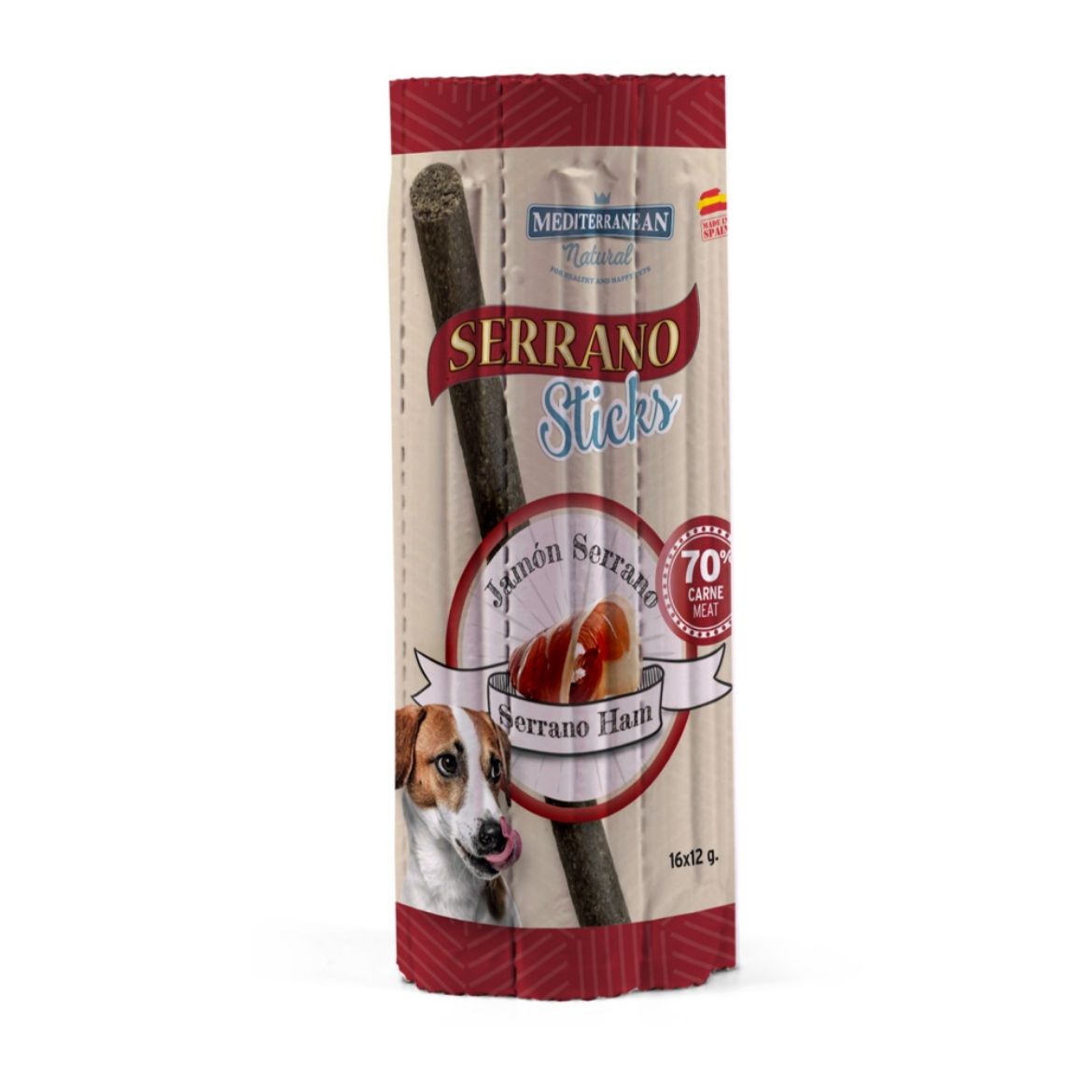 Obrázek z Serrano Dog Sticks Ham, tyčinka 16 x 12 g  Expirace 12/2023 