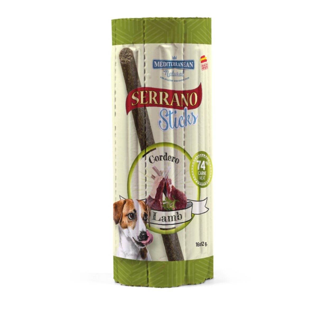 Obrázek z Serrano Dog Sticks Lamb, tyčinka 16 x 12 g 