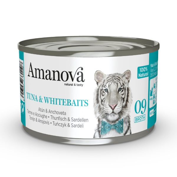 Obrázek Amanova Cat Tuna & Whitebaits ve vývaru (09), konzerva 70 g
