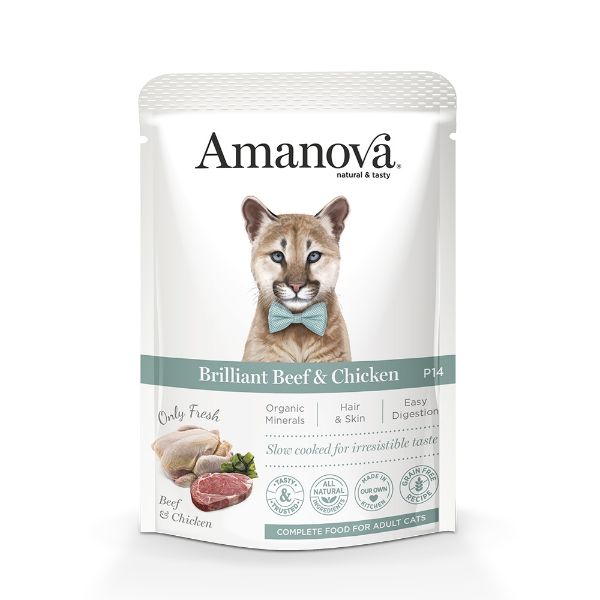 Obrázek Amanova Cat Beef & Chicken GF (P14), kapsička 85 g
