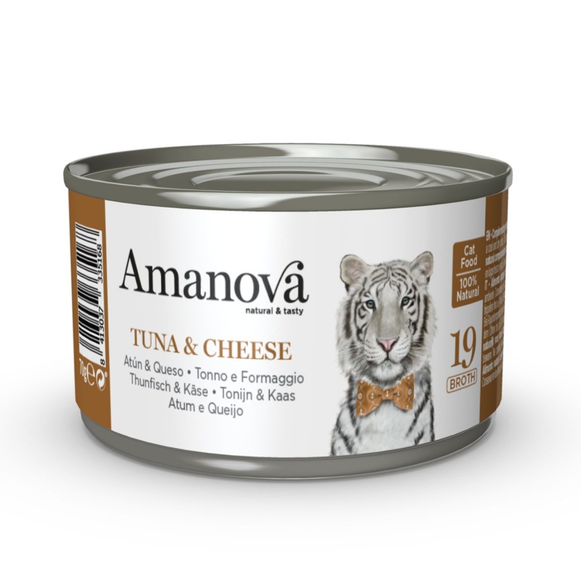 Obrázek z Amanova Cat Tuna & Cheese ve vývaru (19), konzerva 70 g 