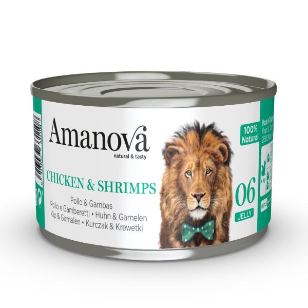 Obrázek Amanova Cat Chicken & Shrimps (krevety) v želé (06), konzerva 70 g