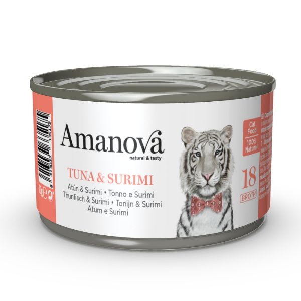 Obrázek Amanova Cat Tuna & Surimi ve vývaru (18), konzerva 70 g