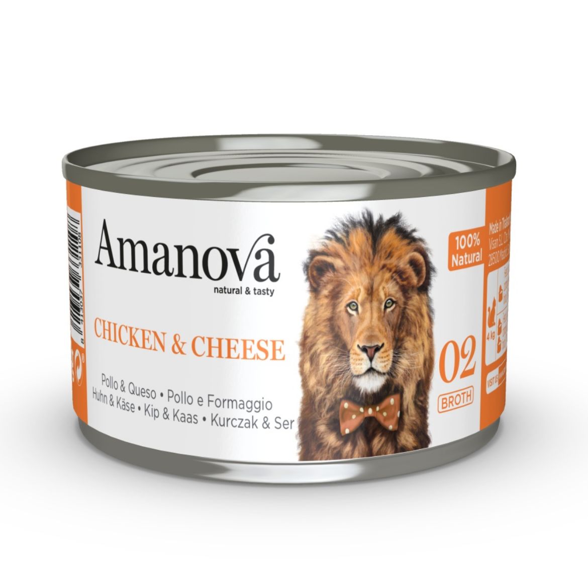 Obrázek z Amanova Cat Chicken & Cheese ve vývaru (02), konzerva 70 g  