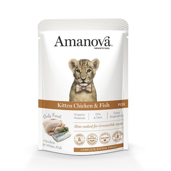 Obrázek Amanova Cat Kitten Chicken & Fish GF (P09), kapsička 85 g