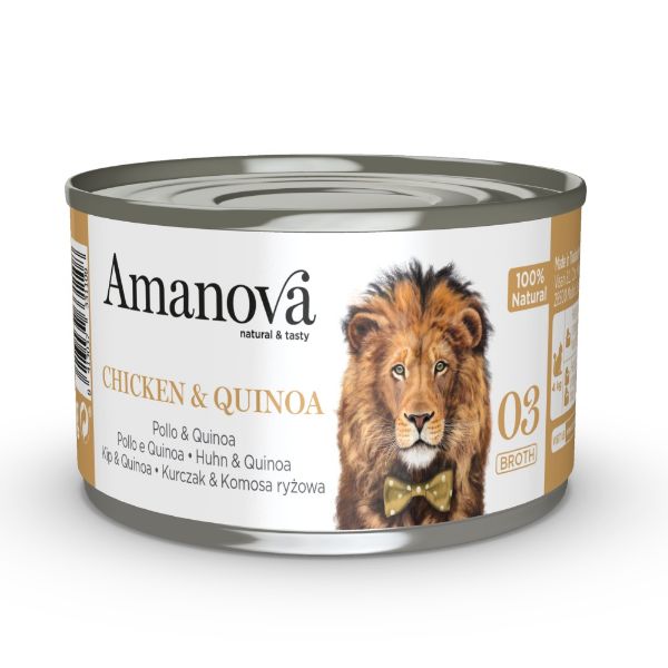 Obrázek Amanova Cat Chicken & Quinoa ve vývaru (03), konzerva 70 g
