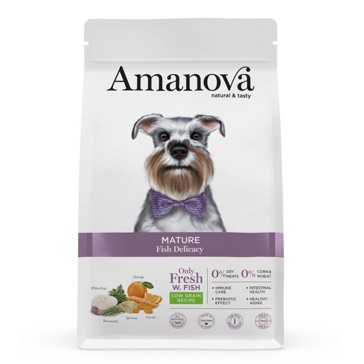 Obrázek z Amanova Dog Mature All Breeds White Fish & Quinoa LG 10 kg 