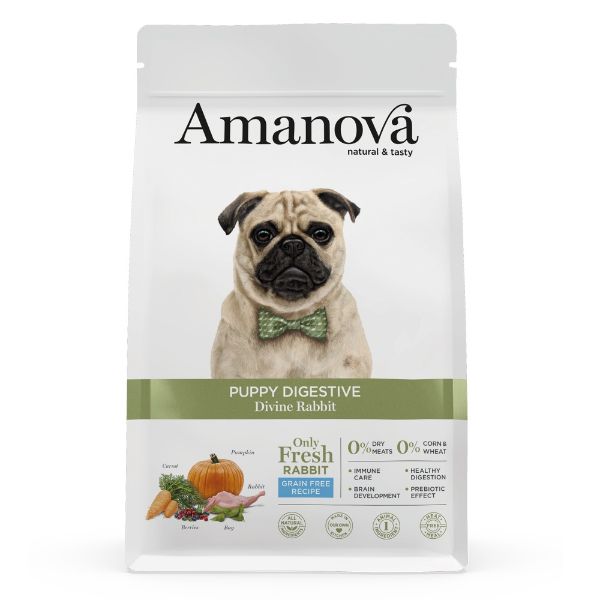 Obrázek Amanova Dog Puppy Digestive Rabbit & Pumpkin GF 7 kg