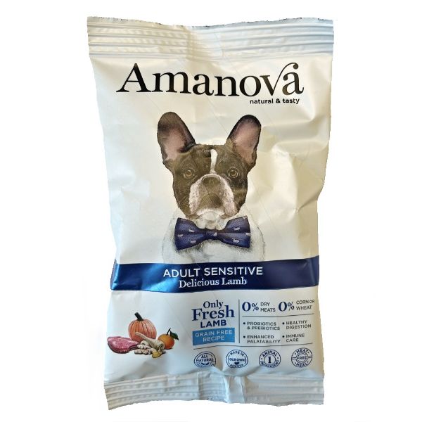Obrázek Vzorek Amanova Dog Adult Sensitive Lamb & Pumpkin GF 100 g