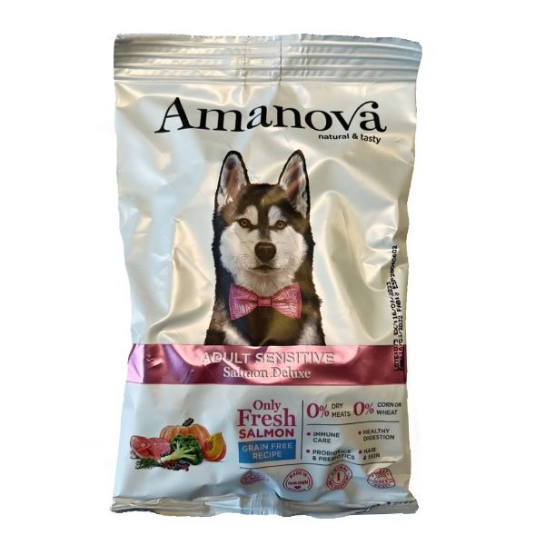 Obrázek Vzorek Amanova Dog Adult Sensitive Salmon & Pumpkin GF 100 g