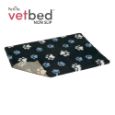 Obrázek z Vetbed protiskluz / Drybed grafitová modré a bílé packy DELUXE 100 x 75 cm, vlas 30 mm 