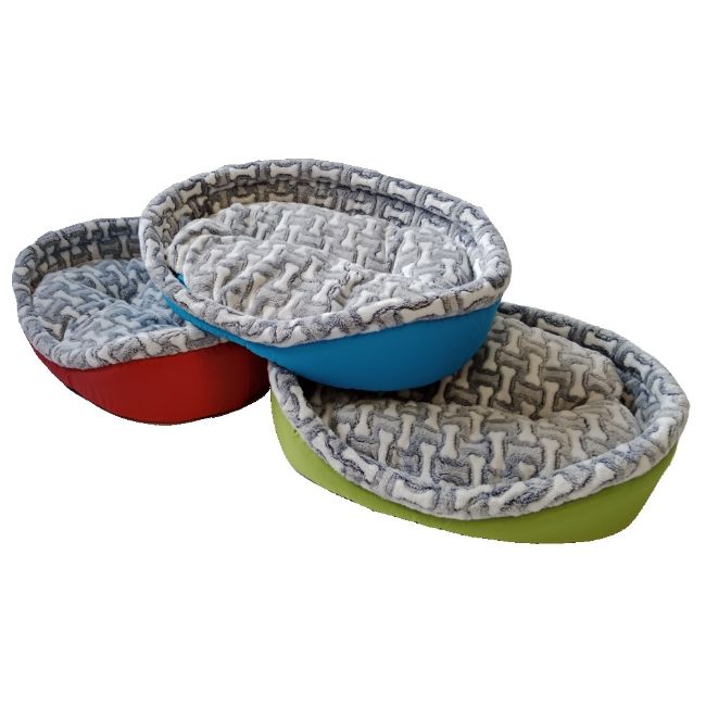 Pelíšek pro psy s vyjímatelným polštářkem ze 2 druhů látek.61 x 46 x 18 cm