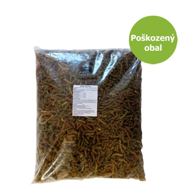 Těstoviny krmné špenátové, těstoviny na vaření, doplňkové krmivo, příloha, 5 kg