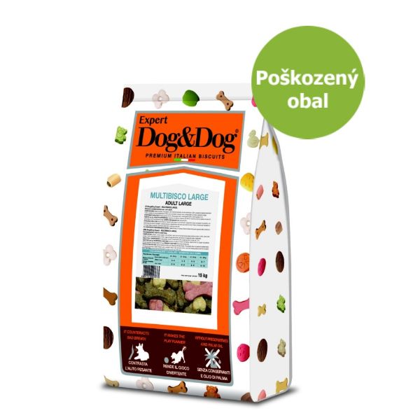 Dog & Dog Expert Multibisco velké sušenky 15 kg,  pamlsek pro psy, sušenkový pamlsek, odměna, velké kostička