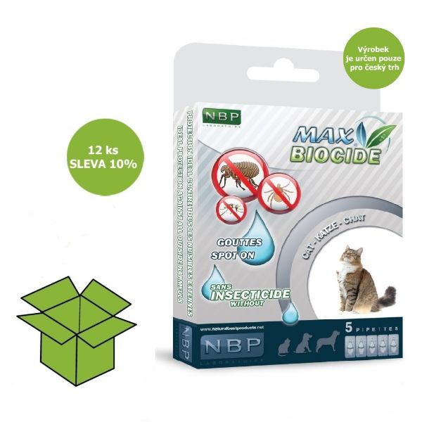 Obrázek Max Biocide Spot-on Cat  repelentní kapsle, kočka 5 x 1 ml (12 ks) SLEVA 10 % !CZ!