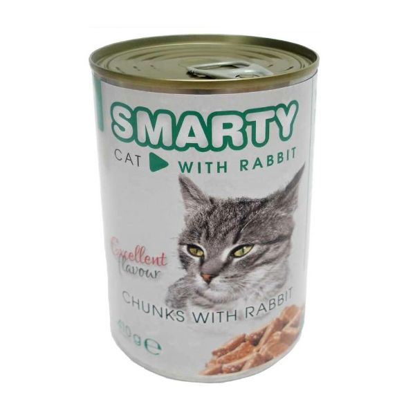Obrázek SMARTY Cat Králík chunks, konzerva 410 g