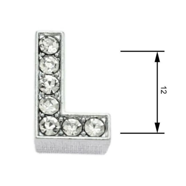 navlékací písmeno na obojek,písmeno L,velikost 12 mm