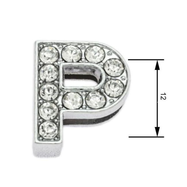 navlékací písmeno na obojek,písmeno P,velikost 12 mm
