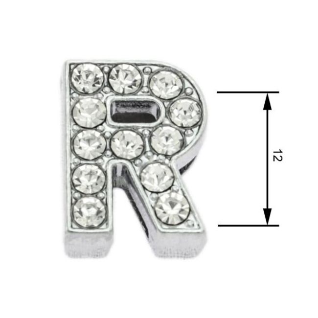 navlékací písmeno na obojek,písmeno R,velikost 12 mm