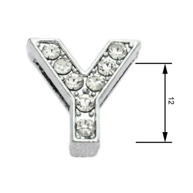 navlékací písmeno na obojek,písmeno Y,velikost 12 mm