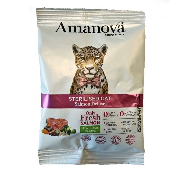 Obrázek Vzorek Amanova Cat Sterilised Salmon & Quinoa LG 70 g