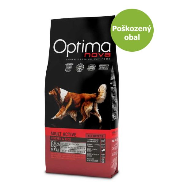 Obrázek OPTIMAnova Dog Adult Active 12 kg - Poškozený obal - SLEVA 15 %