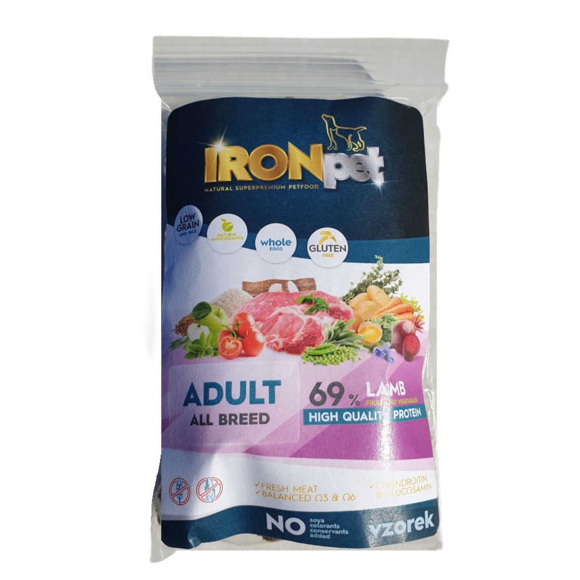 Obrázek z Vzorek IRONpet Dog Adult All Breed Lamb (Jehněčí) 70 g 