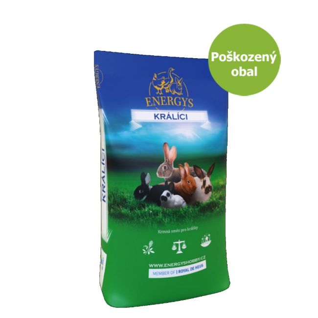 Energys Klasik králík (výkrm, bez antikokcidik) 25 kg, vhodné pro závěrečnou fázi výkrmu