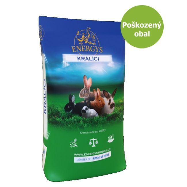 Energys Klasik králík (výkrm, bez antikokcidik) 10 kg, vhodné pro závěrečnou fázi výkrmu