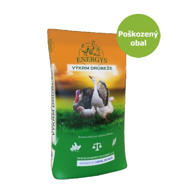 Energys brojler Maxi granule 25 kg, granulované krmivo pro intenzivní výkrm brojlerových kuřat 