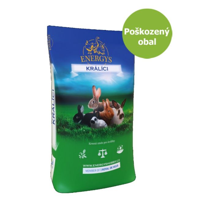 Energys Klasik Forte králík (výkrm, s antikokcidiky) 10 kg, pro  chov a výkrm králíků max. do 5 dnů před porážkou. 
