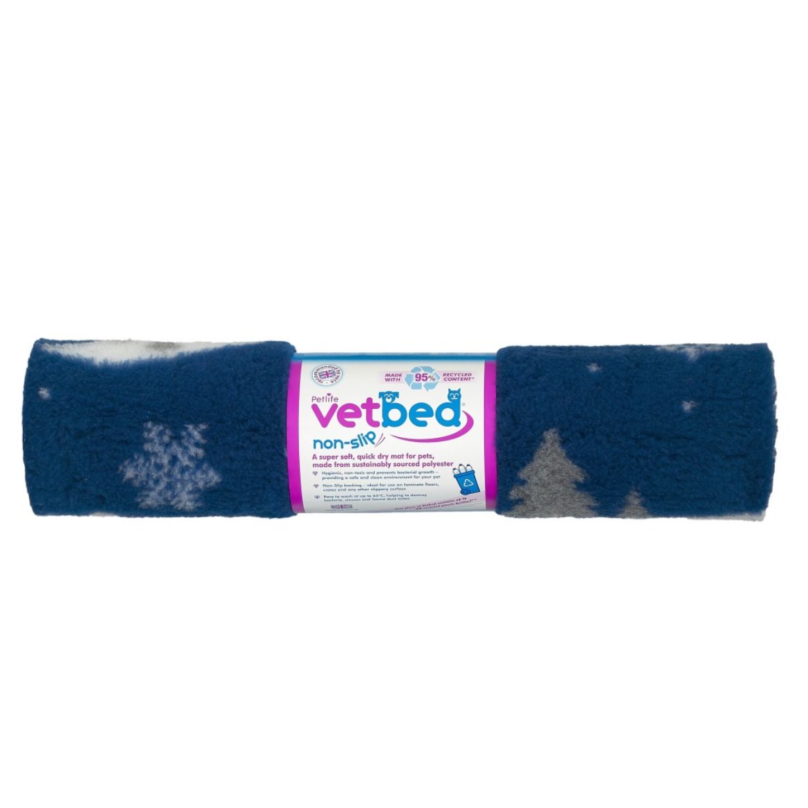 Obrázek z Vetbed protiskluz / Drybed půlnoční modrá DELUXE 100 x 75 cm, vlas 30 mm 