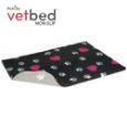 Obrázek z Vetbed protiskluz / Drybed grafitová srdce a packy DELUXE 150 x 100 cm, vlas 30 mm 