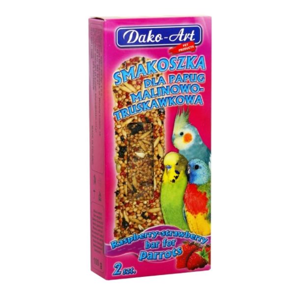 Obrázek Tyčinka malý papoušek s malinami a jahodami Dako (2 ks)