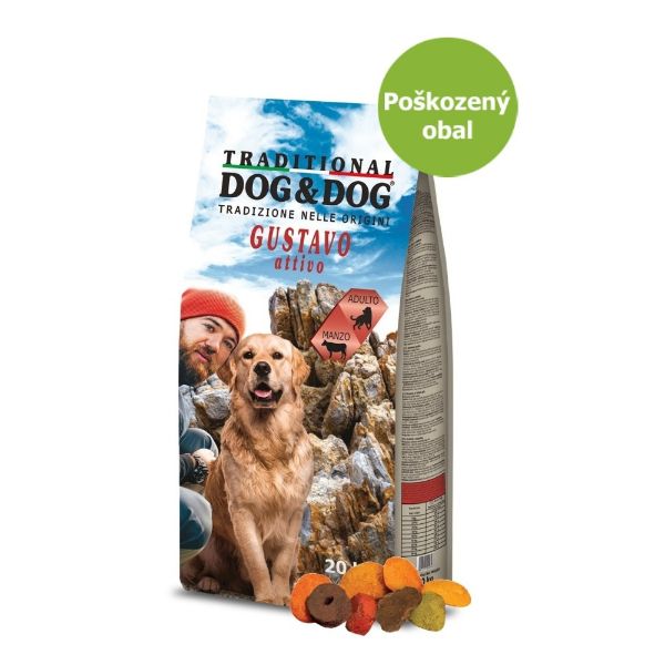 Obrázek Dog & Dog Gustavo Active Beef 20 kg - Poškozený obal - SLEVA 15 %