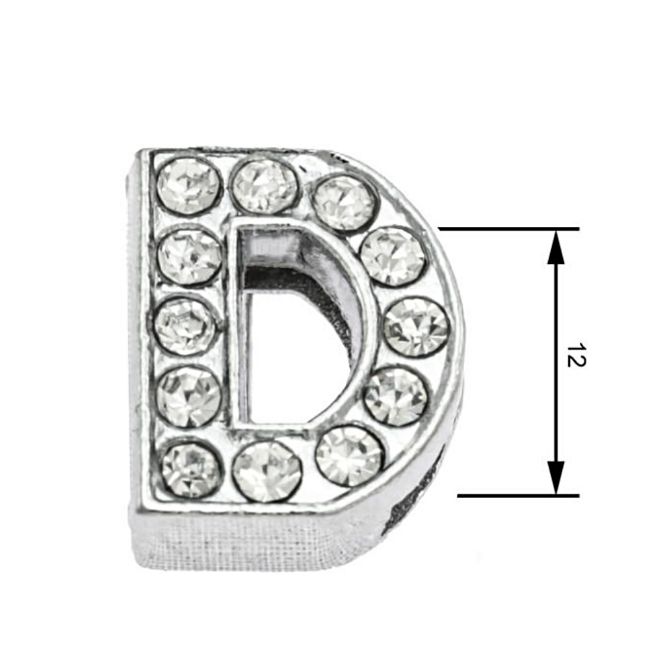 navlékací písmeno na obojek,písmeno D,velikost 12 mm