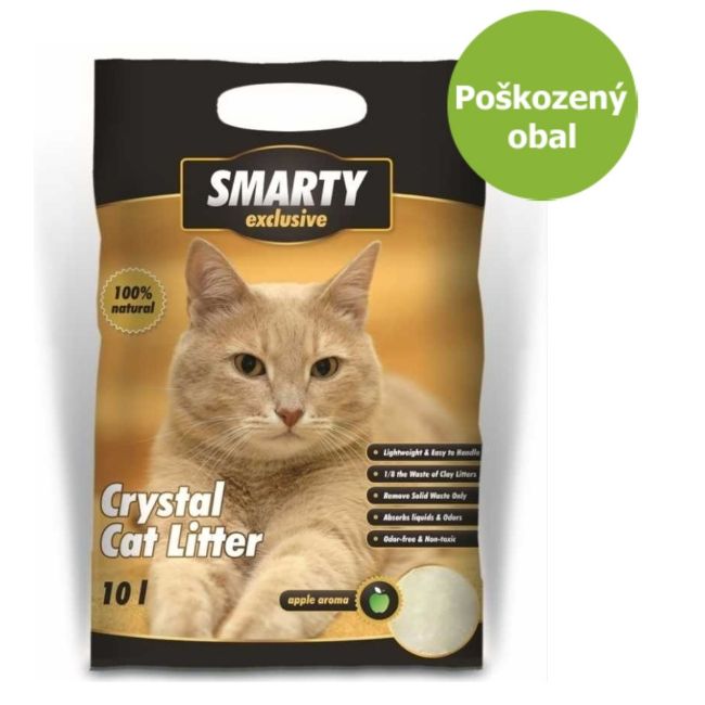Smarty exclusive, silikátové stelivo pro kočky, s vůní zeleného jablka, granulovité, vysoká absorpční schopnost, přírodní netoxické
