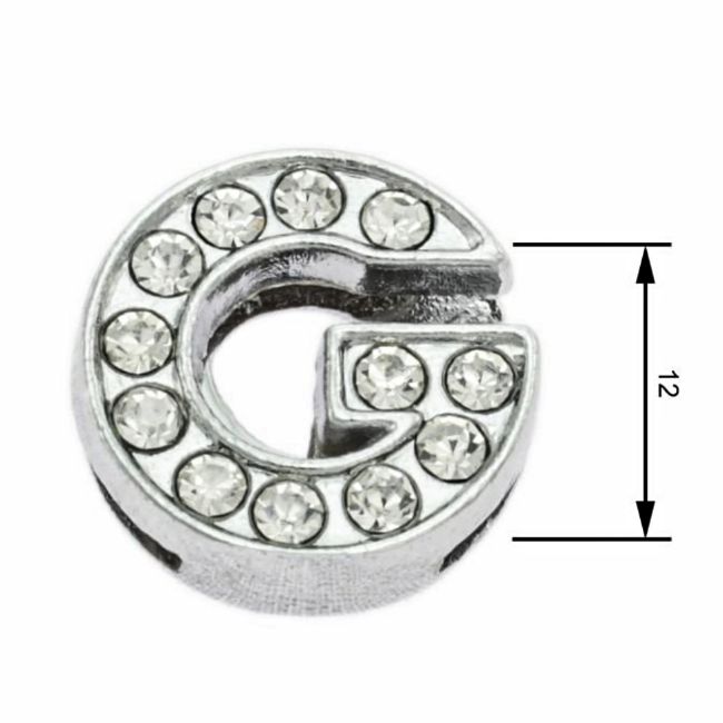 navlékací písmeno na obojek,písmeno G,velikost 12 mm