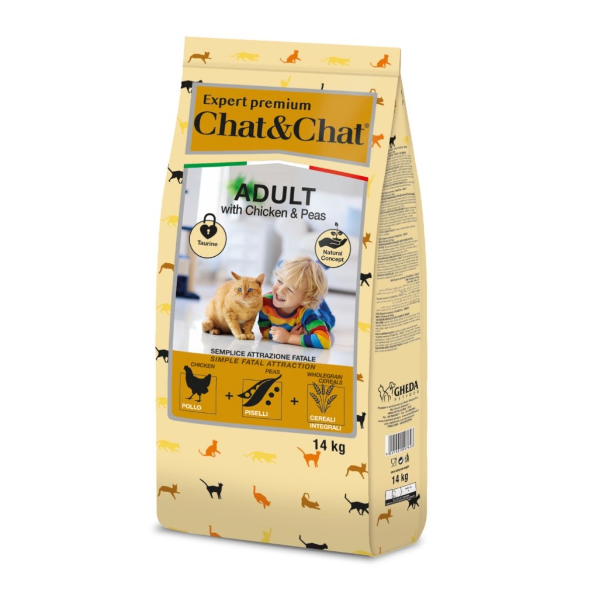 Obrázek z Chat & Chat Expert Adult Chicken & Peas 14 kg 