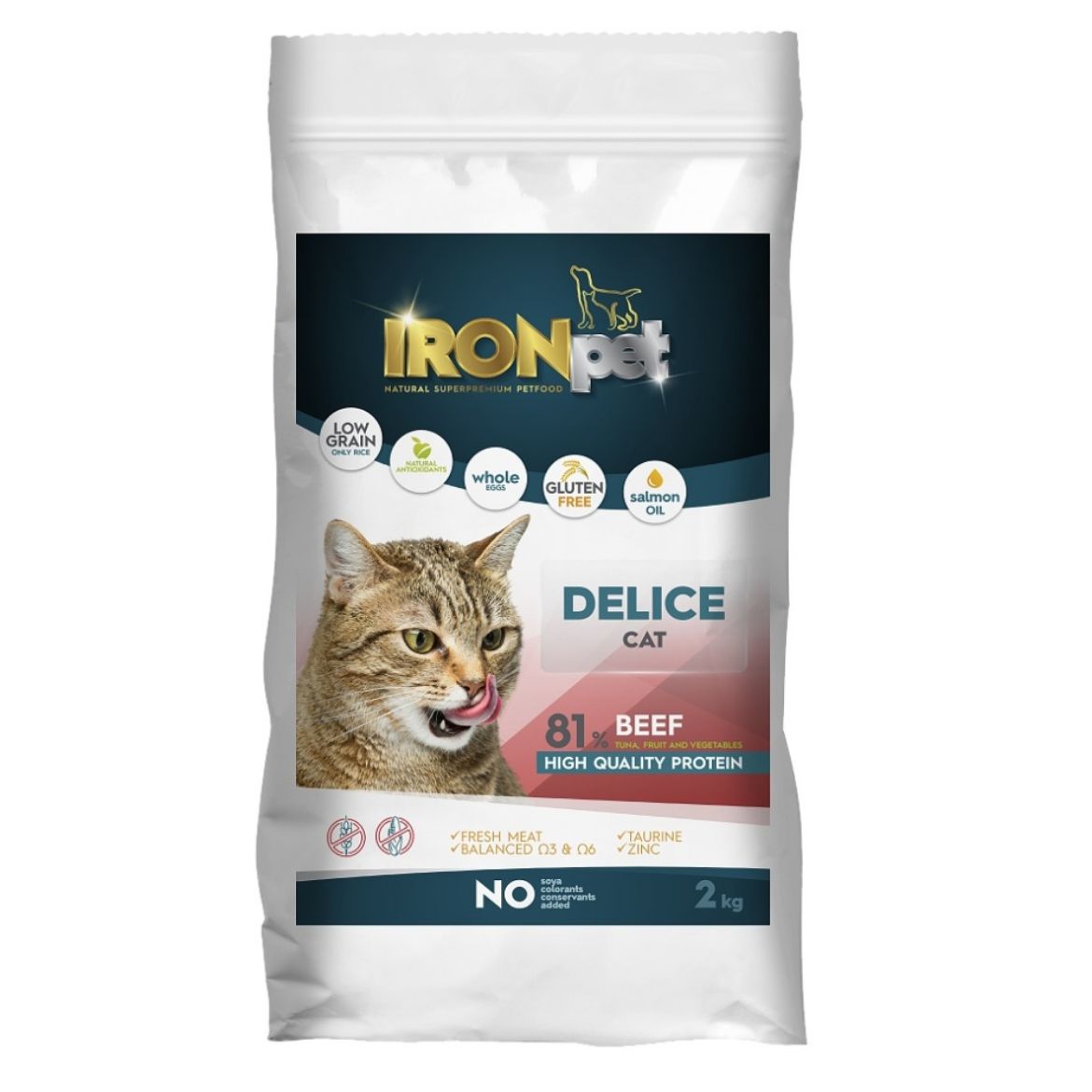 Obrázek z IRONpet Cat Delice Beef (Hovězí) 2 kg  